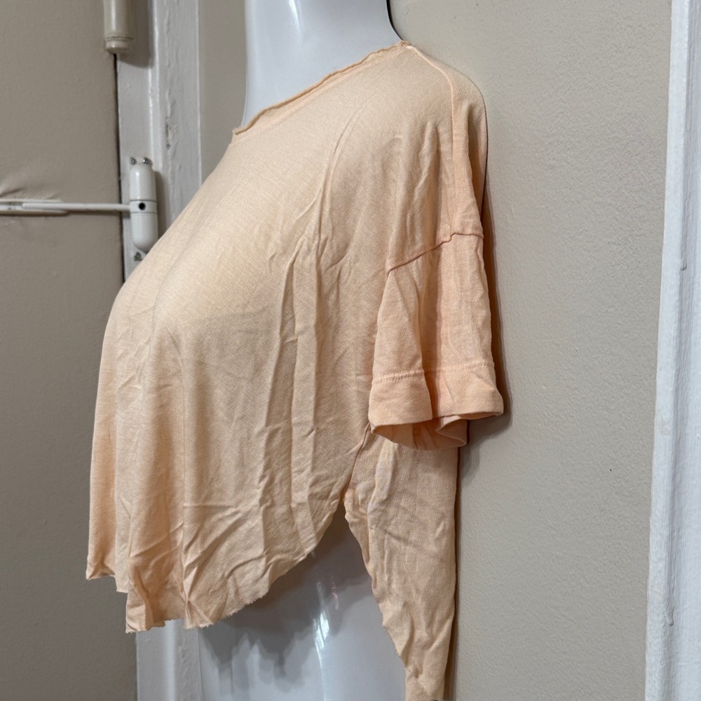 Truly Madly Deeply - Peach Cropped Soft Tee - Picture 2 of 4